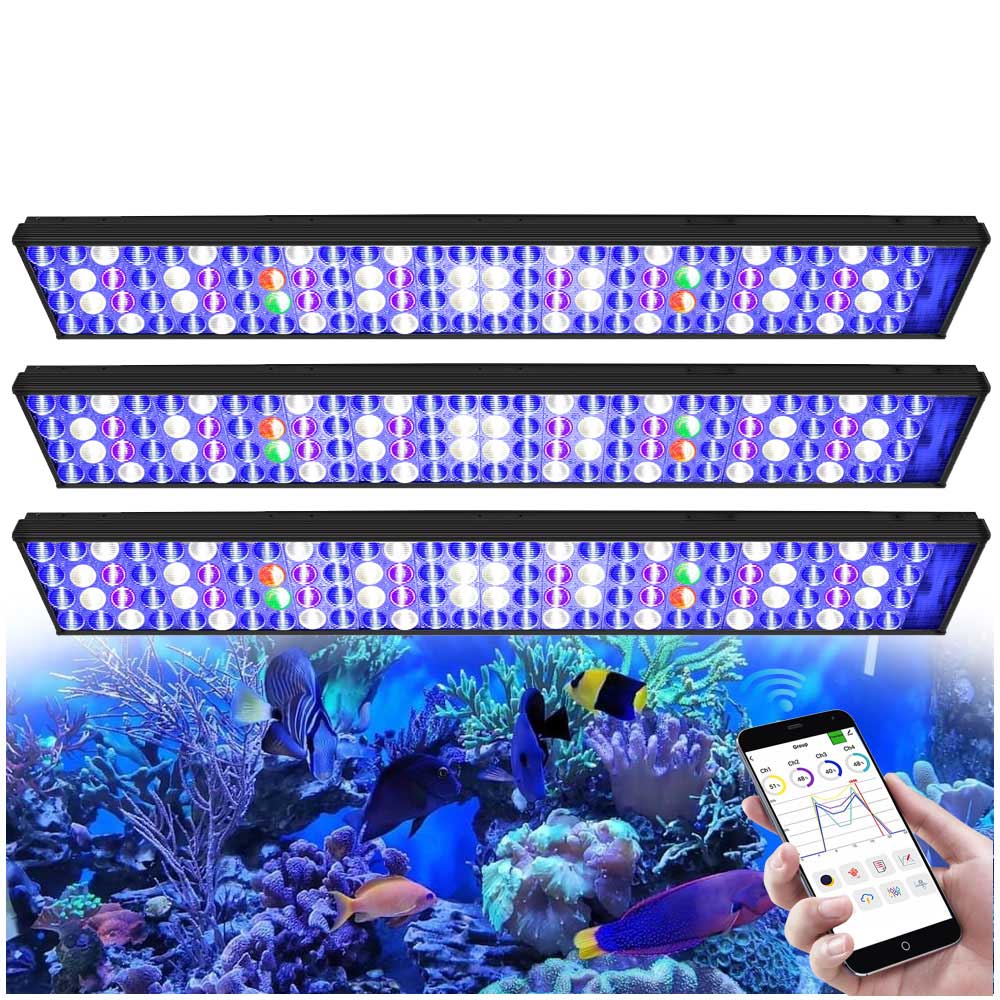 Marine X Aquarium - 3 x PopBloom H75 WiFi LED