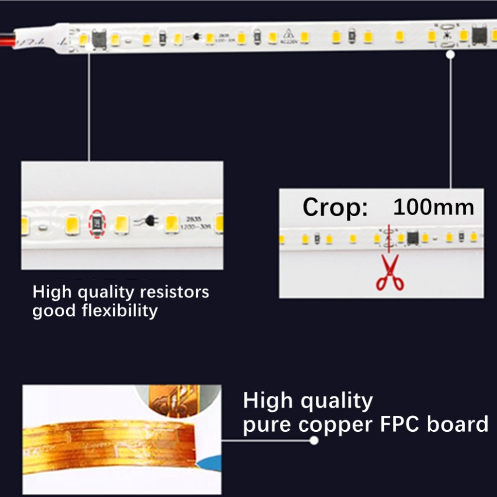 220V LED-Streifen 2835 120LEDs – Actinic Blue Led Bewertung und Preis
