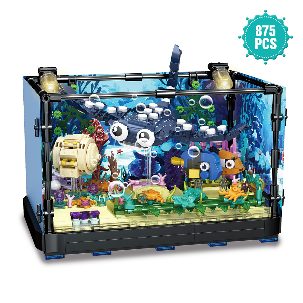 Aquarium-Block-Set mit Lichter – Marine Aquarium Cube Bewertung und Preis
