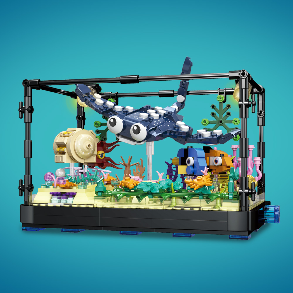 Aquarium-Block-Set mit Lichter – Marine Aquarium Cube Bewertung und Preis