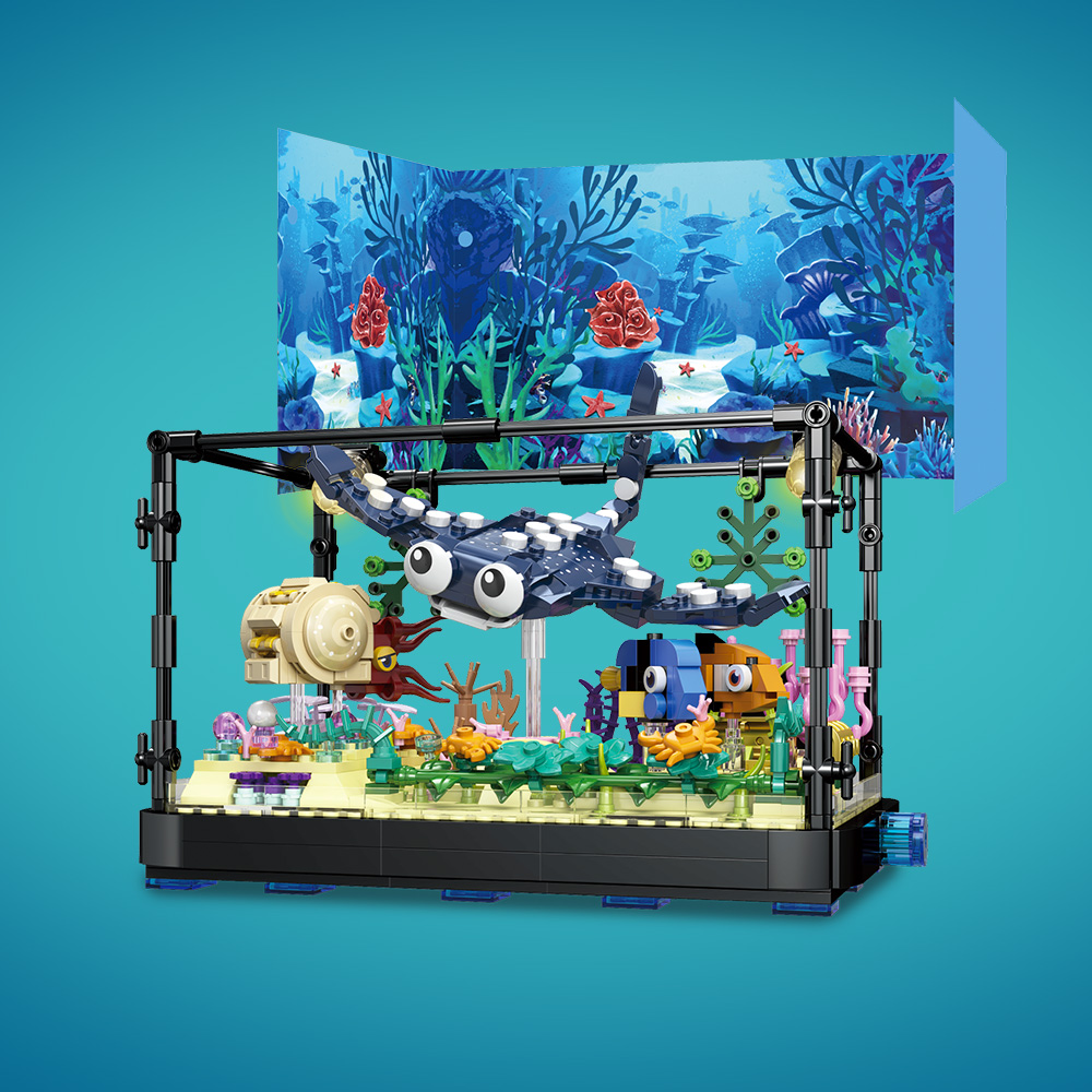 Aquarium-Block-Set mit Lichter – Marine Aquarium Cube Bewertung und Preis
